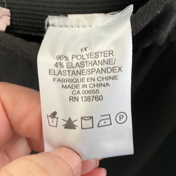 In every story Dress Pants Wide leg Black stretch High Waist Lagenlook Sz 1X - Picture 6 of 7